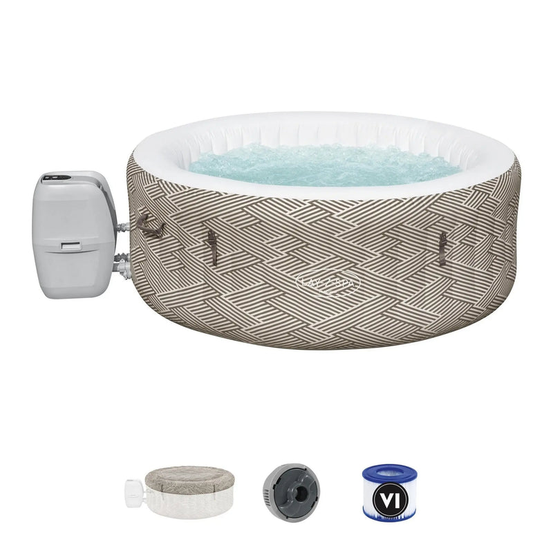 Laad afbeelding in galerijtoner, Gestreepte opblaasbare spa met bubbels