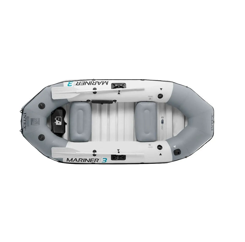 Laad afbeelding in galerijtoner, Grijze opblaasbare intex Mariner 3 opblaasboot