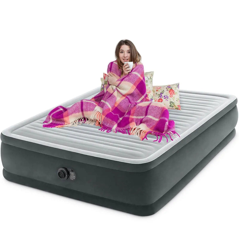 Laad afbeelding in galerijtoner, Intex Comfort Plush Elevated Tweepersoons Luchtbed Intex