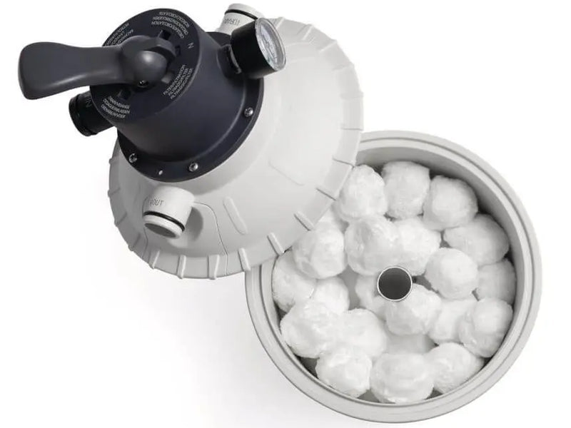 Laad afbeelding in galerijtoner, Voorbeeld van het gebruiken van filterbollen in een pomp.