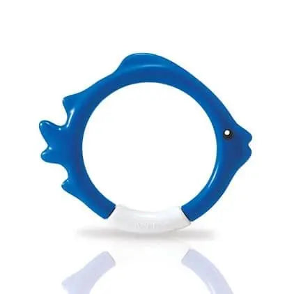 Laad afbeelding in galerijtoner, Blauwe onderwater zwemring in de vorm van een vis.