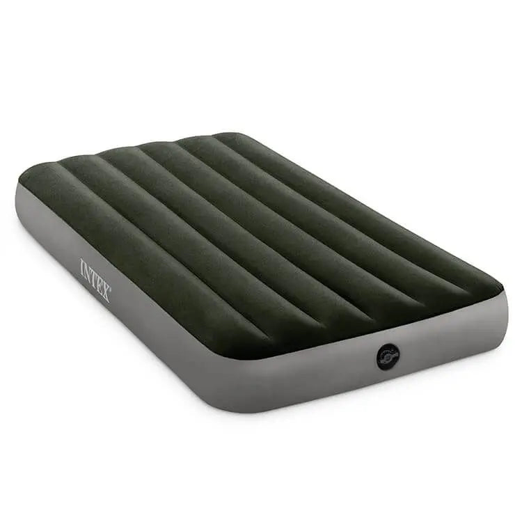 Laad afbeelding in galerijtoner, Intex Prestige Downy Eenpersoons Luchtbed met Batterijpomp Intex
