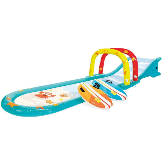 Glijbaan met twee surfplanken.