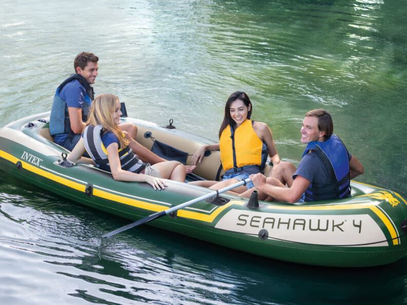 Laad afbeelding in galerijtoner, Intex Seahawk 4 Opblaasbootset