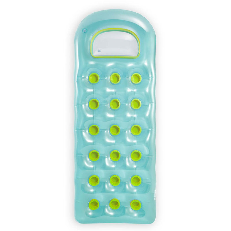 Laad afbeelding in galerijtoner, Blauwe Intex pocket luchtbed met groene pockets
