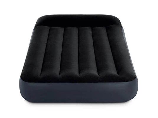 Een zwarte Intex Pillow Rest Classic Eenpersoons Luchtbed