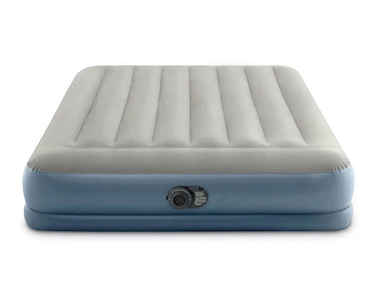 Grijs Intex Pillow Rest Mid-Rise Tweepersoons Luchtbed met ingebouwde pomp