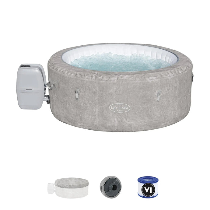 Grijze opblaasbare spa