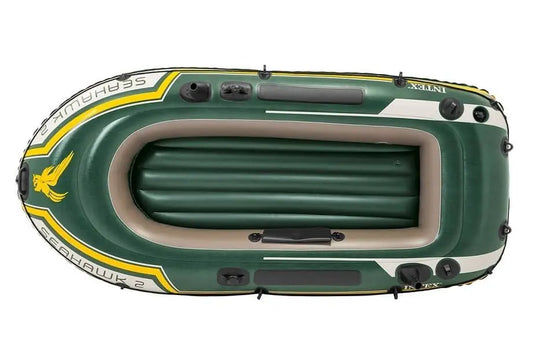 Groen met gele Intex Seahawk 2 Opblaasboot