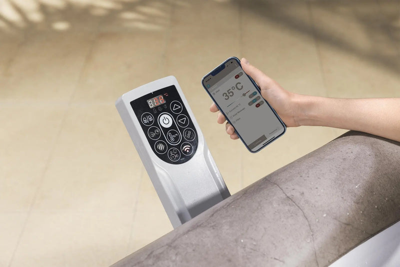 Laad afbeelding in galerijtoner, Lay-Z-Spa Rome Smart Airjet 6 Bruin Marble - 6 persoons Bestway
