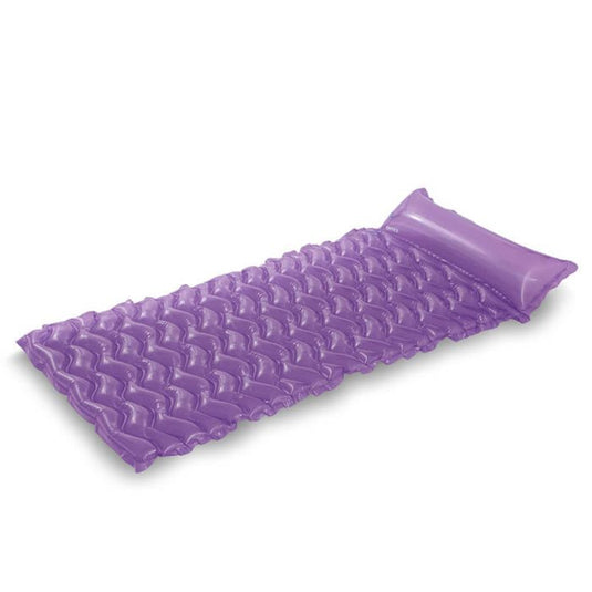 Paars opblaasbaar luchtbed van Intex.