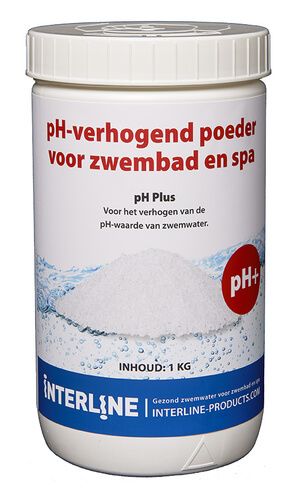 Pot met 1kg aan PH-plus poeder van Interline