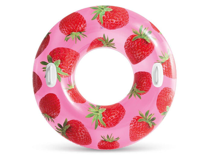 Rode Intex zwemring met aardbeien