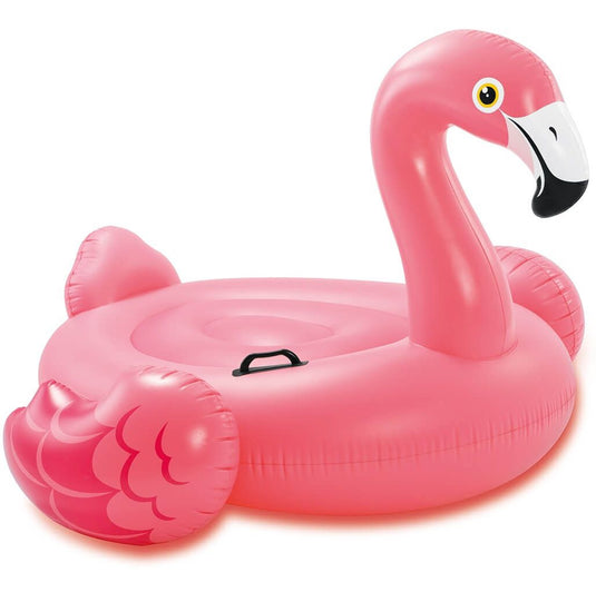 Roze Intex opblaasbare flamingo met twee zwarte handvaten