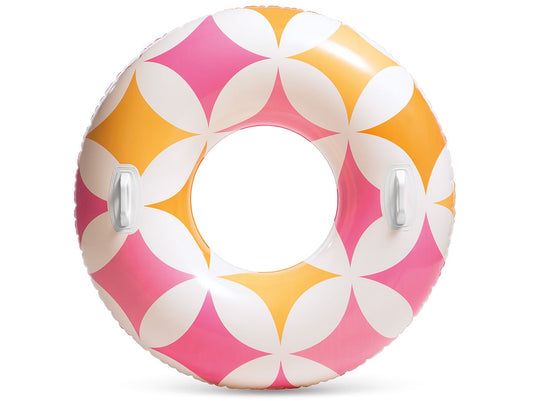 Roze met oranje Intex opblaasbare zwemband