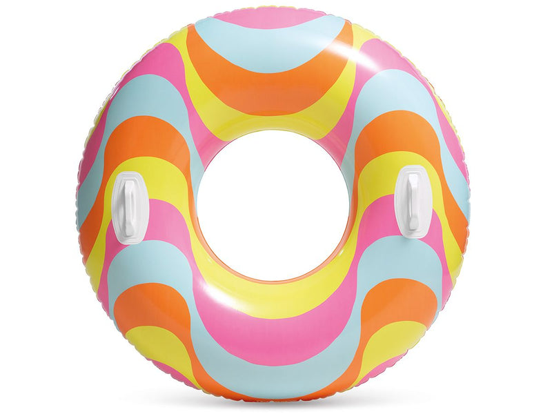 Laad afbeelding in galerijtoner, Roze, oranje en blauw Intex opblaasbare zwemband
